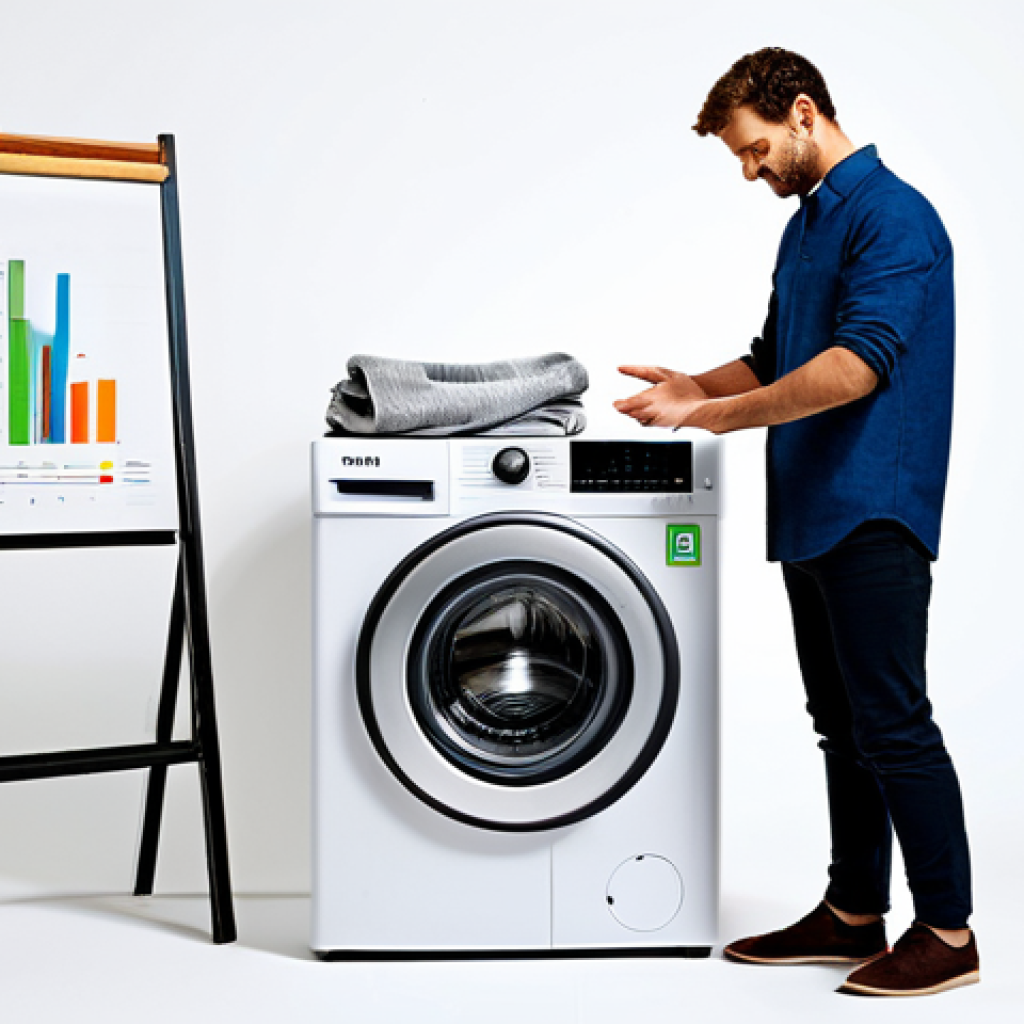 자원순환 경제 모델의 평가 기준 - Sustainable Product Design**
"A brightly lit design studio, showcasing a durable, modern washing ma...