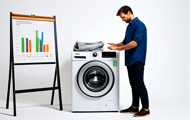 자원순환 경제 모델의 평가 기준 - Sustainable Product Design**
"A brightly lit design studio, showcasing a durable, modern washing ma...